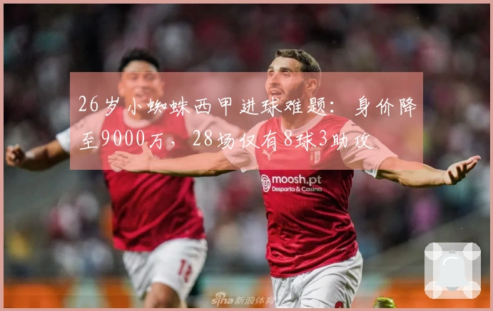 26岁小蜘蛛西甲进球难题：身价降至9000万，28场仅有8球3助攻